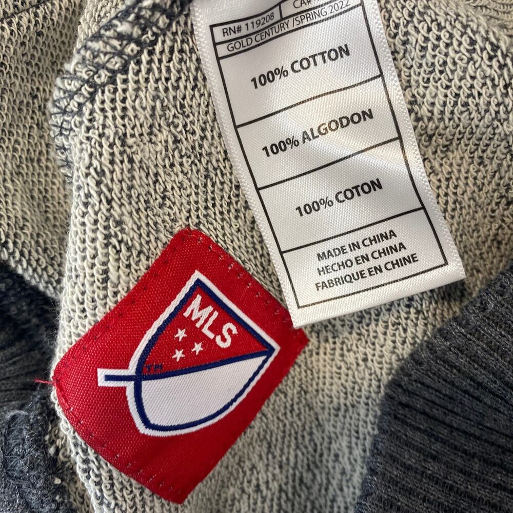 Mitchell & Ness Kansas City Wizards MLS Hoodie Gray Blue Small FPHD1225-KCWYYPPB - Picture 8 of 9
